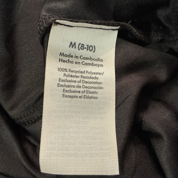 No Boundaries Dress M Black Floral Spagetti Shift Midi Smocked Empire Y2K Goth - Picture 9 of 10